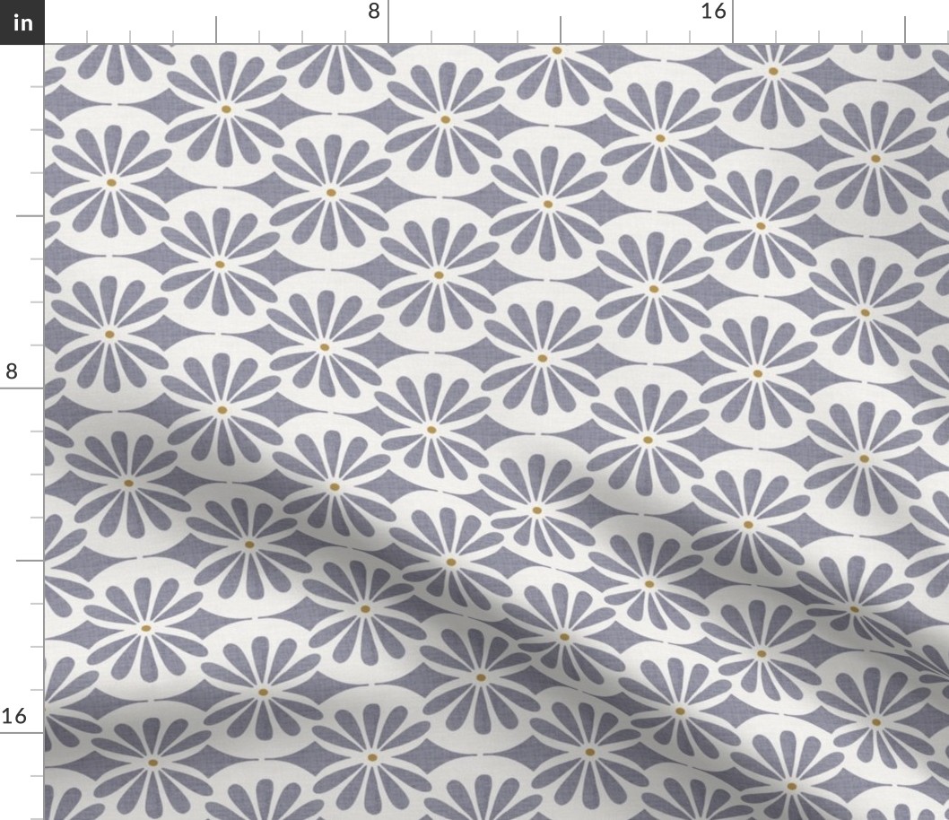 Solstice - Boho Geometric Dark Lavender Woven Texture Regular Scale 
