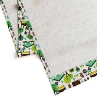 Retro farm animal kids pattern