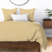 Solstice - Boho Geometric Mustard Yellow Woven Texture Regular Scale 