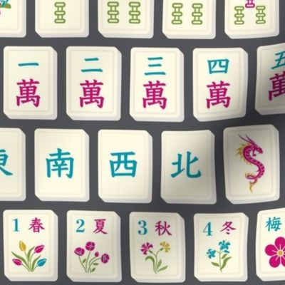 Mahjong Tiles - Neo | on Smoke

