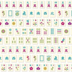 Mahjong Tiles - Neo | on White
