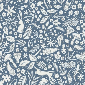 Enchanted Forest - blue - large