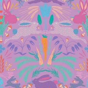 Harvest Hares in Purple - Year of the Rabbit 2023 Design Challenge 