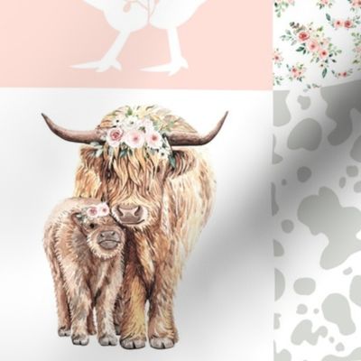 Highland Cow Pink Layout