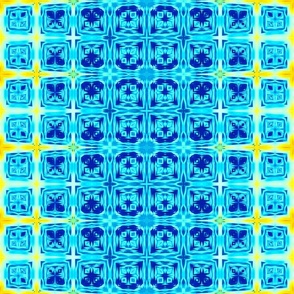 Blue and Yellow Morphing Pattern