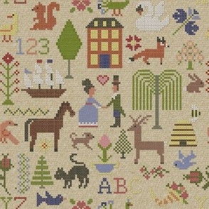 Cross Stitch Sampler Small