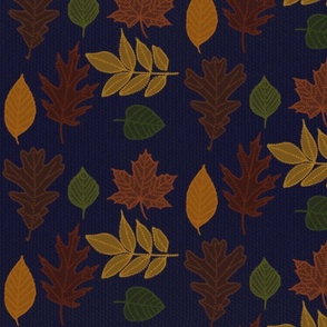 Cross-stitch Leaves