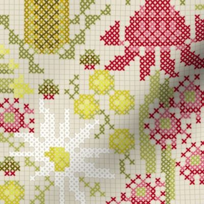 Australian floral cross stitch