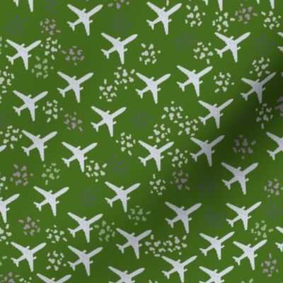 Moss green airplanes