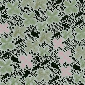 Earth floral ash gray background
