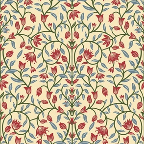 Arts & Crafts Florals - Morris inspired Liberty Style - Big Size