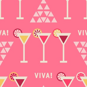 Happy-Girls-Cocktail-Bachelorette-Party---XL---bright-pink-viva-magenta-white-yellow---JUMBO-wallpaper