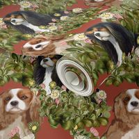 Cavalier Spaniel Garden Fabric