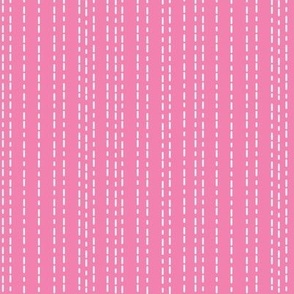 soft dashed stripe and fine lines in pink and white for fabric