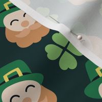 Lucky Saint Patrick Irish gentleman shamrocks clovers