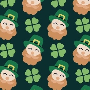 Lucky Saint Patrick Irish gentleman shamrocks clovers