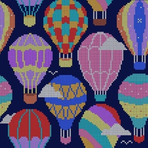 Hot Air Cross Stitch Balloons