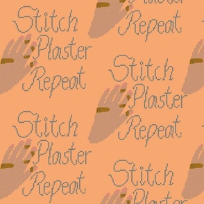 Stitch, plaster, repeat - orange