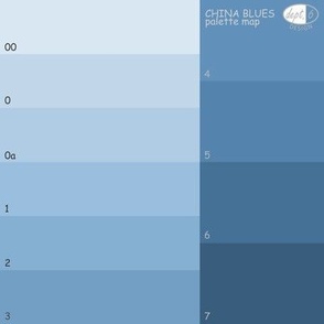 China Blues Color Map: Dept. 6 Design Palette Map