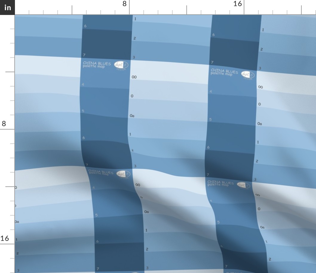 China Blues Color Map: Dept. 6 Design Palette Map