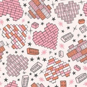 Pink Valentines Building Blocks