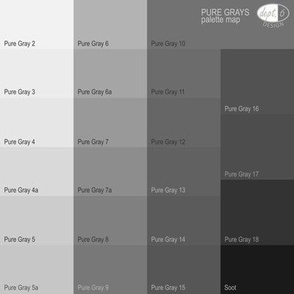 Pure Grays Color Map: Dept. 6 Design Gray Palette Map