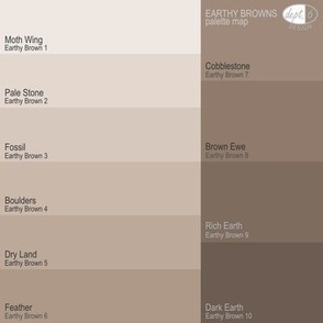 Dusty Browns Color Map: Earthy Browns Palette Map Dept. 6 Design