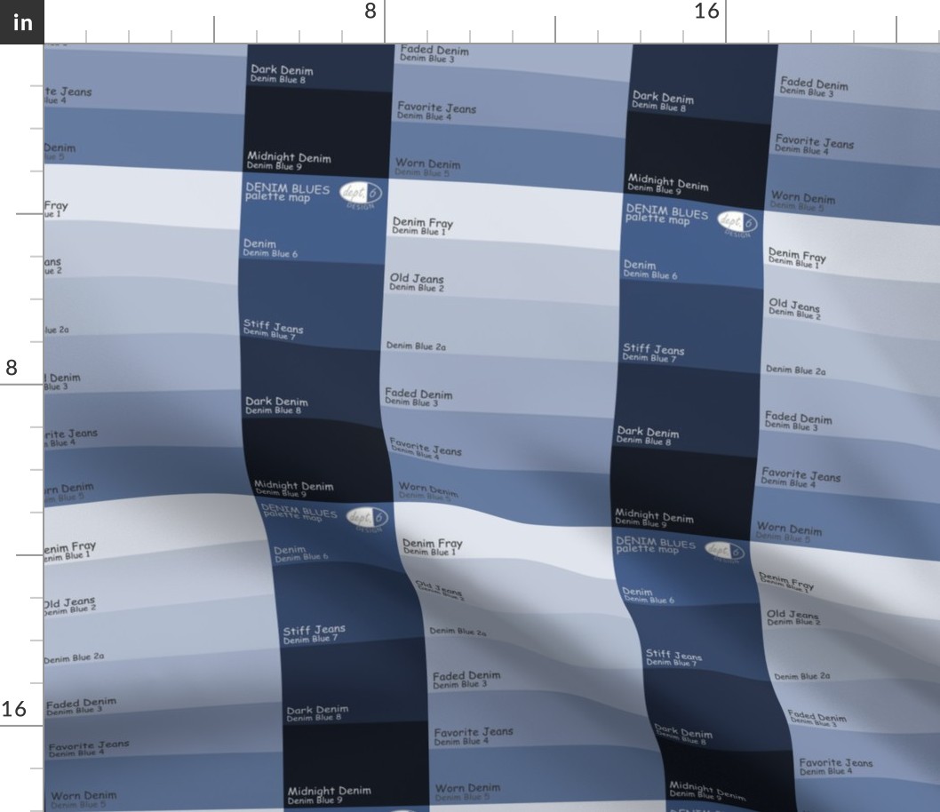 Denim Blues Color Map: Dept. 6 Design Palette Map palette map