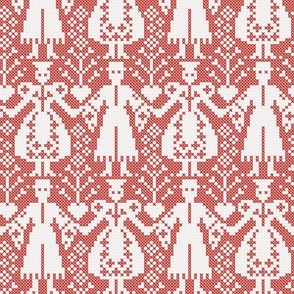 Hungarian Folk Dance Cross Stitch Embroidery