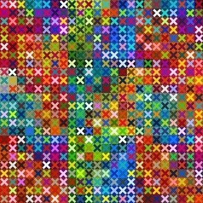 Cross Stitch Rainbow Abstract