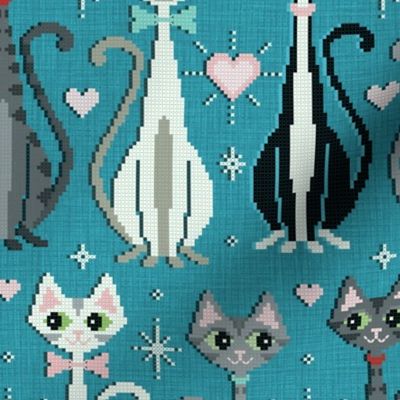 Kitty Cat Cross Stitch  - MD/LG     