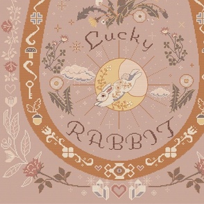 Lucky Rabbit Cross Stitch 21x21