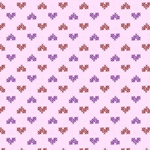 cross stitch valentines hearts