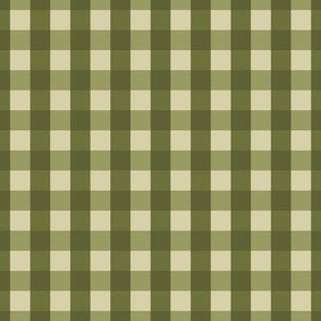 Small blossom gingham green