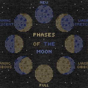 Phases of the Moon Cross Stitch
