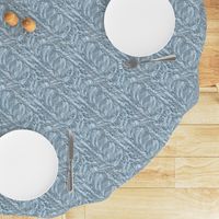 Flowing Textured Leaves Dramatic Elegant Classy Large Neutral Interior Monochromatic Blue Blender Earth Tones Sky Blue Gray A7C0DA Dynamic Black Brown 29251A Subtle Modern Abstract Geometric