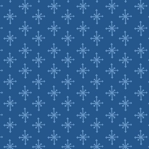 Single Snowflake Pattern // Sky Blue and Royal Blue // Large