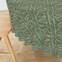 Flowing Textured Leaves Dramatic Elegant Classy Large Neutral Interior Monochromatic Green Blender Earth Tones Sage Green Gray 7D8E67 Dynamic Black Brown 29251A Subtle Modern Abstract Geometric