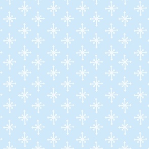 Single Snowflake Pattern // Icy Blue and Winter White // Large