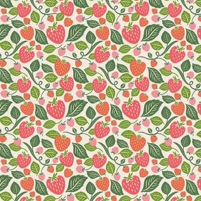 Strawberry Fields | Red Pink and Green Sm.