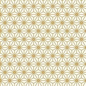 15 Geometric Stars- Japanese Hemp Leaves- Asanoha- Desert Sun Gold Mustard on Off White Background- Petal Solids Coordinate- Small