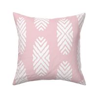 tribal ikat fashion pink and white inverse - fabric 18" repeat