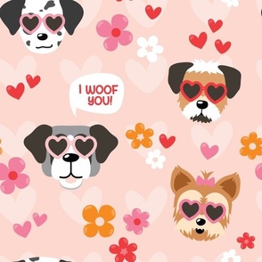 (M Scale) Valentine's Dogs with Heart Glasses2