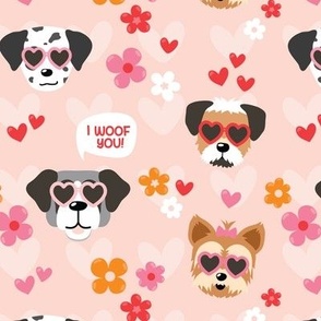 (S Scale) Valentine's Dogs with Heart Glasses1