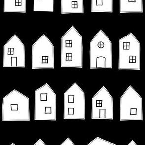 NEIGHBOURHOOD HOUSES // WHITE ON BLACK SOLID 