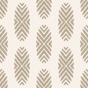 tribal ikat medallions beige and bisque - 18" fabric repeat