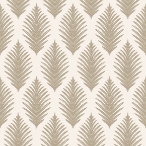 sharo leaf ikat beige and bisque - fabric 18" repeat