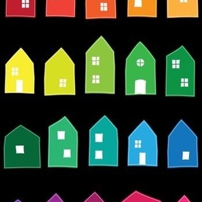 NEIGHBOURHOOD HOUSES // RAINBOW SOLID ON BLACK
