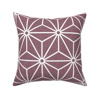 16 Geometric Stars- Japanese Hemp Leaves- Asanoha- White on Wine- Burgundy Red Background- Petal Solids Coordinate- Large