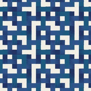 Indigo Weave Check